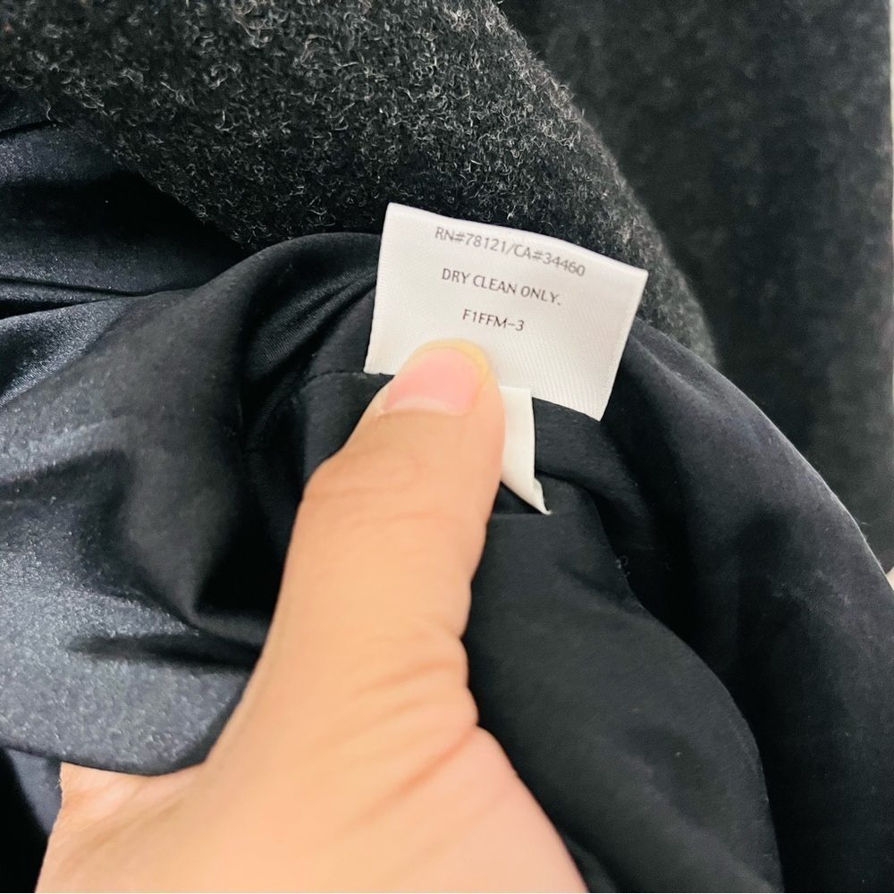 Eileen Fisher Coat Women’s Wool Blend Open Front Black Size M - Picture 5 of 9